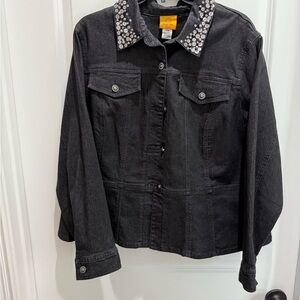 MAKE AN OFFER!  Ruby Rd Black Jean Jacket and Pant Set